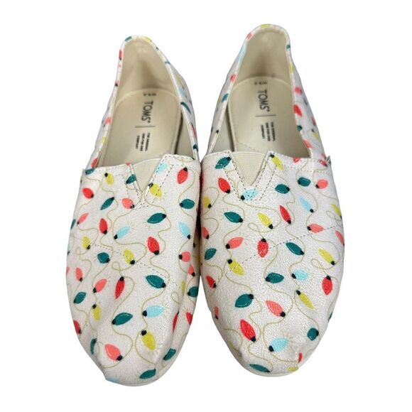 TOMS Wmn Belmont Natural Tree Lights Print size 9.5 - Picture 2 of 7